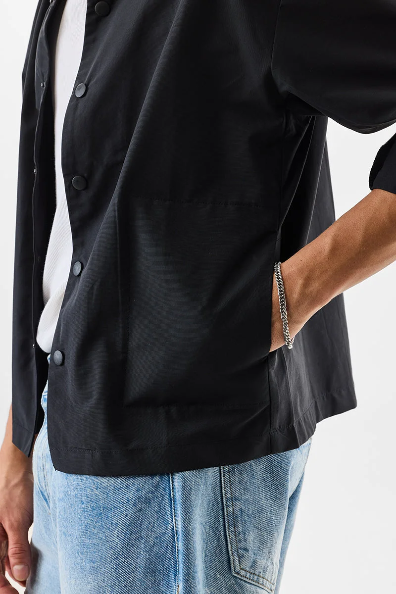 SNITCH جاكيت أسود بقصة عادية