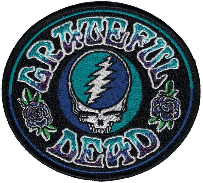 Hengulus Grateful Dead Batik Steal Your Face Patch  Iron On or Sew On 425 X 375