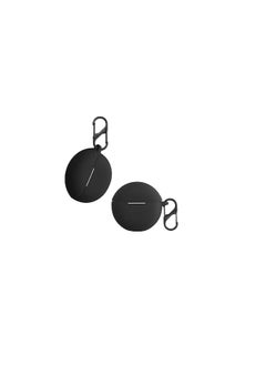 Generic Case Compatible with Oppo Enco Buds 2, [Anti-Shock] [Anti-Scratch] Soft Silicone Anti-Lost and Shockproof Case with Carabiner, Black  - Image 1