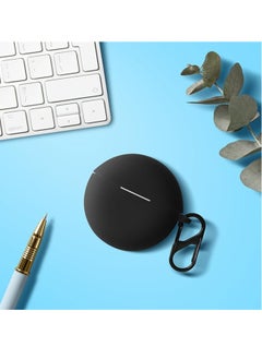 Generic Case Compatible with Oppo Enco Buds 2, [Anti-Shock] [Anti-Scratch] Soft Silicone Anti-Lost and Shockproof Case with Carabiner, Black  - Image 2