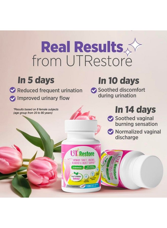 LABO Nutrition UTRestore D-Mannose & Green Tea Extract 70% EGCG, Urinary Tract Health for Women, Bladder Support with Vitamin C, 40 Days Supply, Vegan, Fast-Acting, Flush, Cleanse, Halal Certified - Image 5