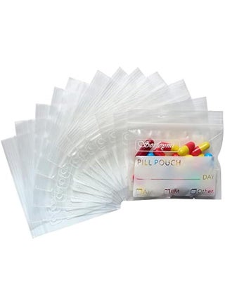 Travel Size Pill Storage Bags Pack of 120 Clear Ziplock Seal Pill Pouches with Write-on Label - BPA Free, Reusable, Waterproof - 3 x 2.75 inch AM PM Medication Organizer Bags - pzsku/Z88033D02DD6E5B807FBEZ/45/_/1735816873/9e6c45ce-4abe-41b0-949c-034cb76ad09b