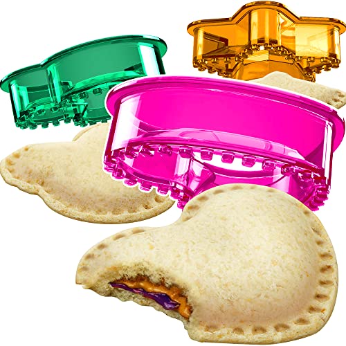 Savoychef Sandwich Cutter and Sealer - Crustless Sandwich Maker - Great for Lunchbox and Bento Box - Boys and Girls Kids Lunch - Sandwich Cutters for Kids (Heart, Star, Mouse) - Image 1