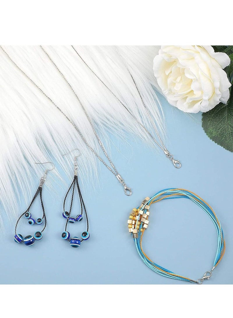 SYOSI DIY Jewelry Leather Cord Clip Clip Buckle Wire Clip Clip Tongue Bag Buckle Bracelet Jewelry Material, Fold Over Cord Ends Cord Crimp End Tips Fold-Over End Caps Leather Ribbon Ending Clasp - Image 3