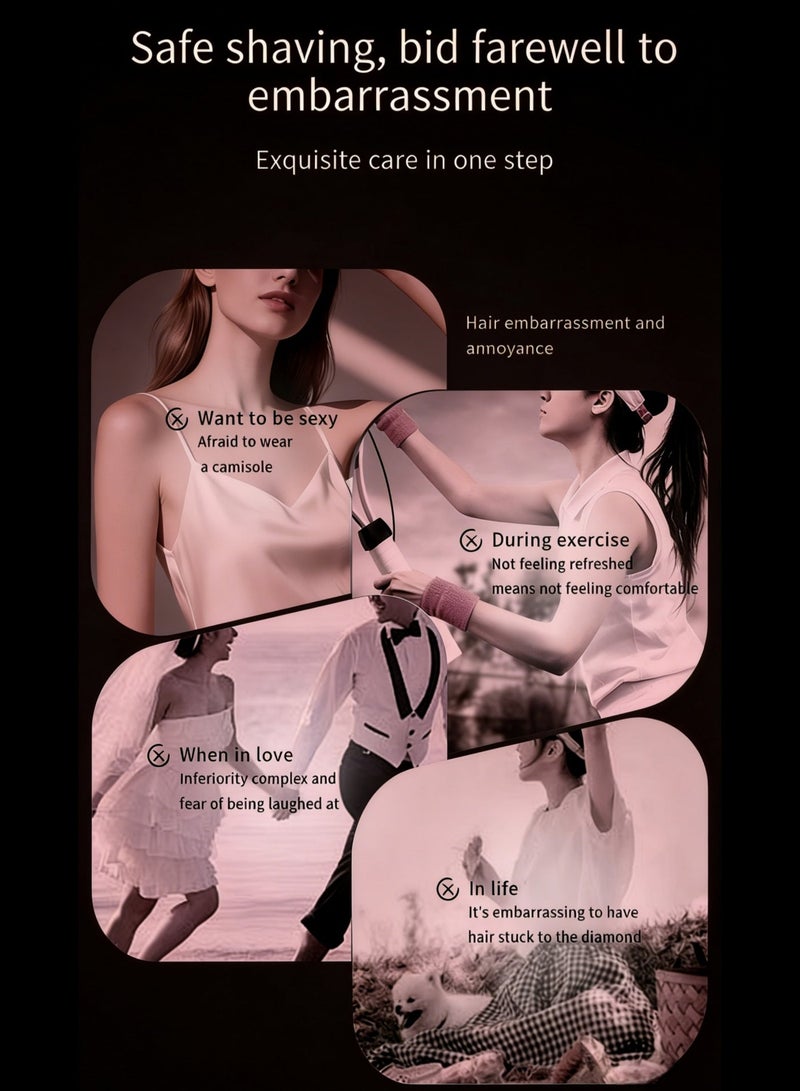 كرونايتي ماكينة حلاقة نسائية متعددة الاستخدامات لإزالة الشعر – ماكينة حلاقة للمناطق الحساسة والوجه والجسم، جهاز إزالة شعر نسائي مقاوم للماء IPX7 وقابل للشحن USB - Image 5