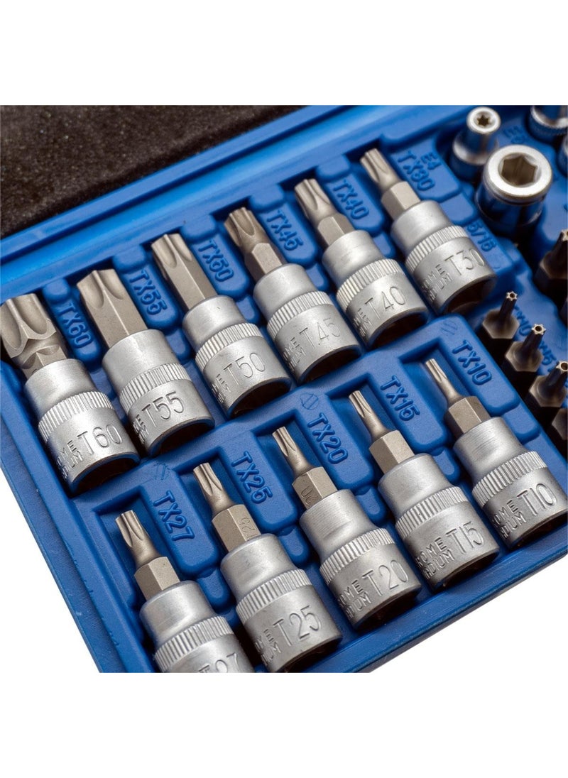 TiTi 5529 3/8" - 1/4" Internal-External Torx Bits Socket Wrench Set 34 Pieces  - Image 3