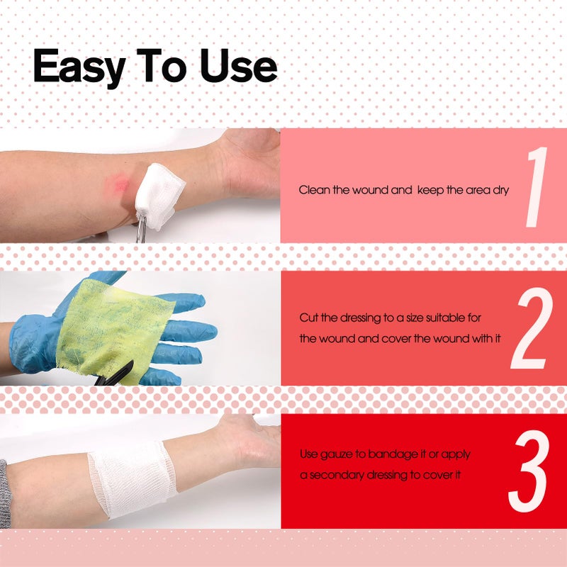 POLYNEW Xeroform Petrolatum Dressing 4"x4", 25 PCS Non-Adherent Gauze for Low Exudating Wounds, Fine Mesh Gauze Pads for Burns, Abrasions, Lacerations, Skin Grafts and Surgical Incisions - Image 5