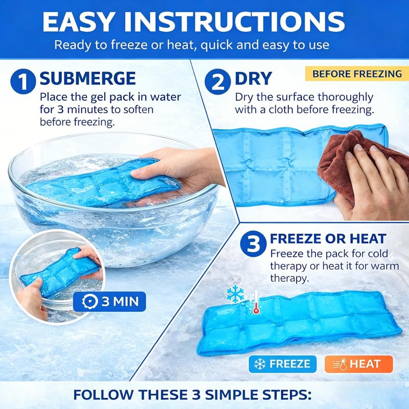 WORLD-BIO 4 Pack Slim Ice Packs for Lunch Boxes, Coolers, Shipping & Travel - Reusable Leakproof Freezer Packs, Long-Lasting Flexible Cold Compress for Food/Medications - Image 3