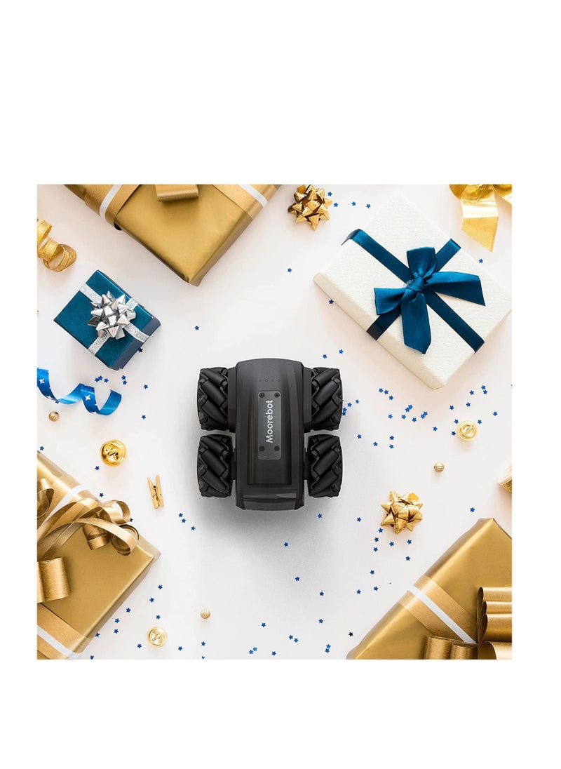 Moorebot - Moorebot Scout - Tiny AI-Powered Smart Camera Mobile Robot for Monitoring, Work with Alexa and Google Home, 1080P, Human and Pets Recognition, FWD Mecanum Wheels, Auto Patrol and Docking, Night Vision - Image 1