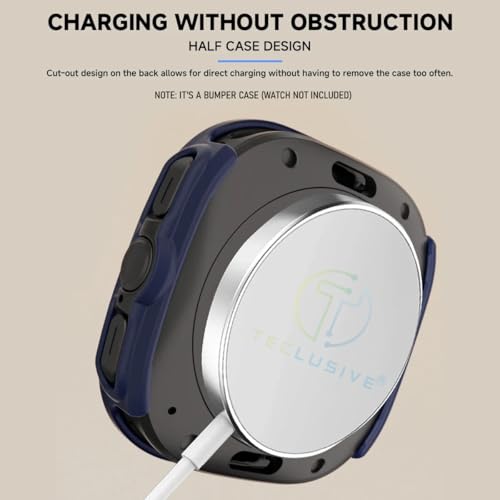 T Teclusive Curved Protective Slim Bumper Case Cover Compatible for Galaxy Watch Ultra | Hard Shell Bumper Side Edge Protection Case for Galaxy Watch Ultra (Silver) - Image 4