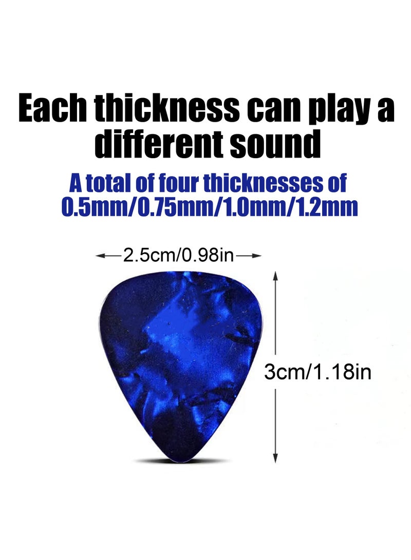 SUNSAR 20 Pcs Guitar Pick,4 Different Thickness Non-slip Plectrums for Electric Acoustic Brass Guitar including 0.5mm 0.75mm 1.0mm 1.2mm - Image 4
