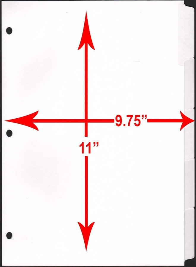 exhibitindexes فواصل عرض إضافية من Exhibitindexes® للاستخدام مع واقيات الأوراق، عرض 9 3/4 بوصة - تناسب المجلدات القياسية ذات 3 حلقات - صنع في الولايات المتحدة الأمريكية - Image 2