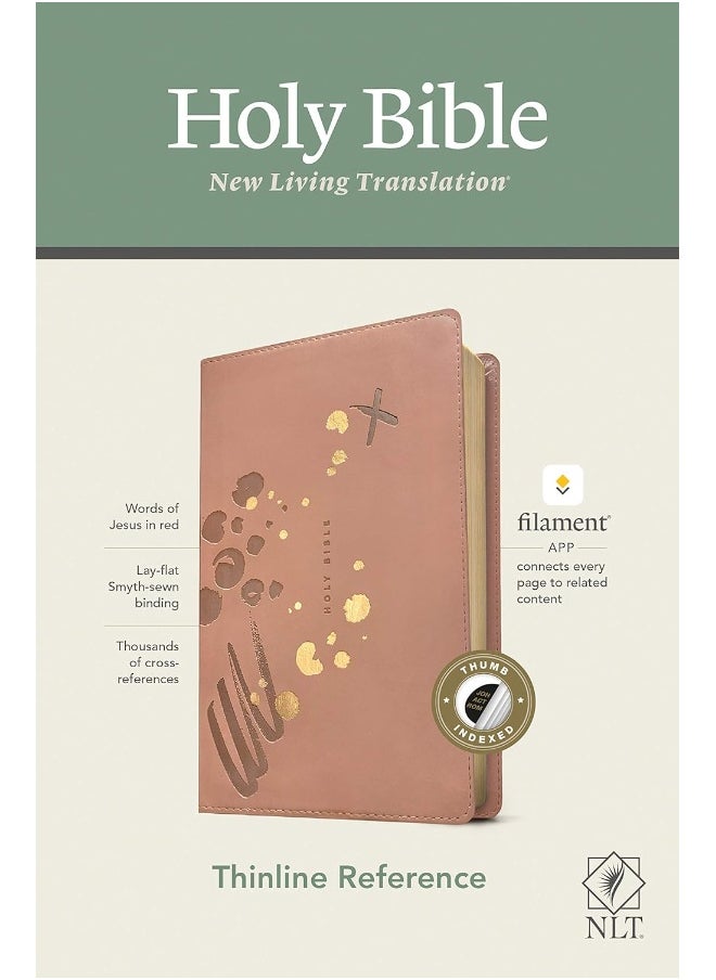 NLT Thinline Reference Bible, Filament Edition, Pink  - Image 1