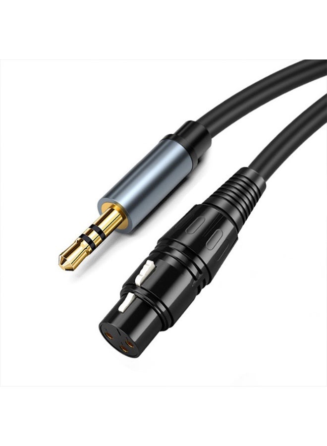 3.5mm Male To XLR Female Microphone Cable, 3-Pin Balanced Extension Cable, Suitable for Recording, Mixing, Speaker Systems, DMX Lighting, Mixing, and Amplifiers, 2M