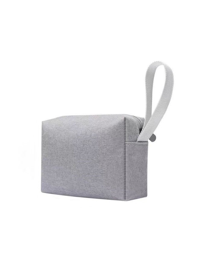Electronic Accessories Bag, Digital Gadget Organizer Case, Travel Gear Storage Carrying Sleeve Pouch for Cable, USB, Earphones, Portable Hard Drives, Power Banks, Adapters or Camera Accessories Grey  - Image 1