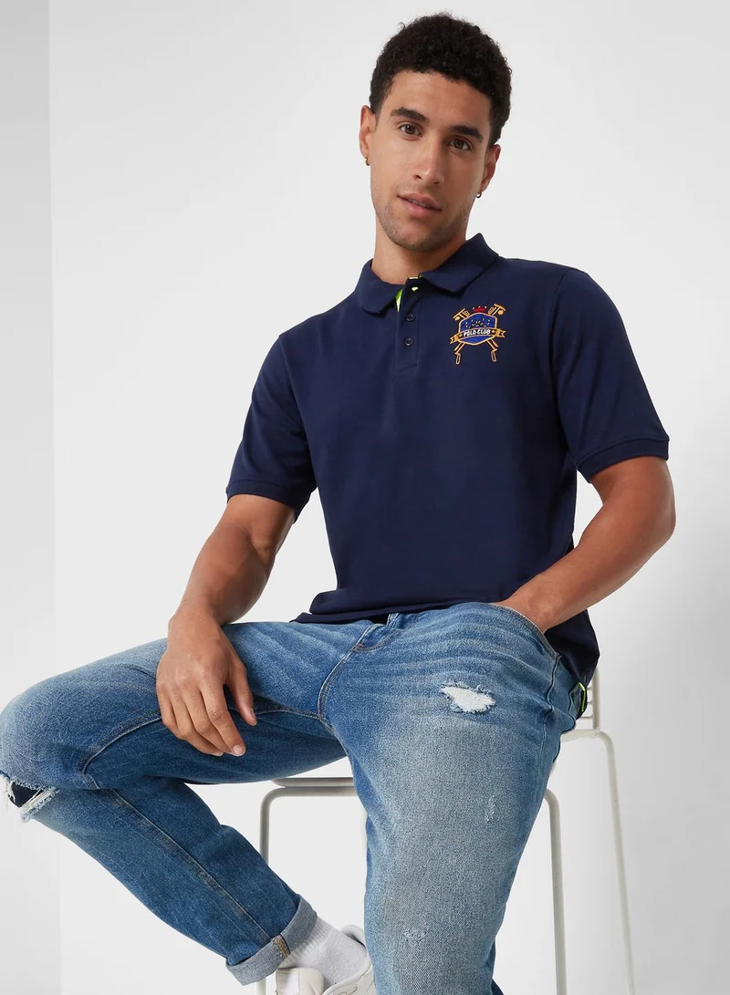 Seventy Five Embroided Polo Shirt