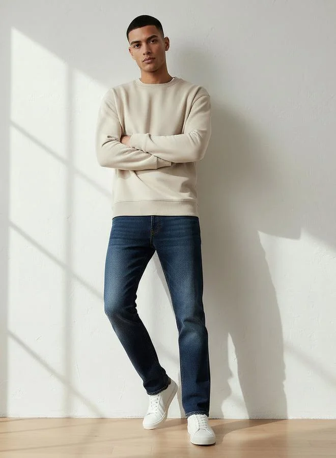 سبلاش فيڤ سويت شيرت رجالي ناعم بياقة دائرية