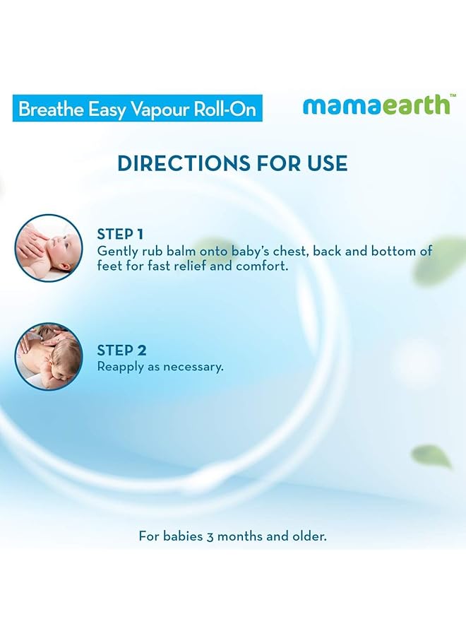 Mamaearth Breathe Easy Vapor Roll On For Babies 3+ Months 40 Ml  - Image 5