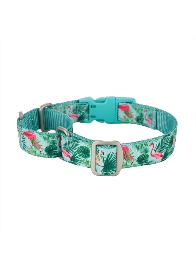 YUDOTE Martingale Dog Collars with Quick Snap Buckle, Nylon with Flamingo Pattern Ribbon, No Pull Collars for Female Male Small Dogs.(Extra Small,Flamingo) - Image 5