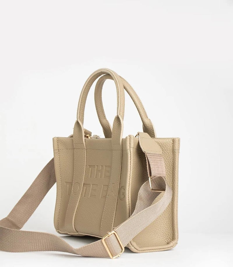 The Tote Bag Women's Mink Cross Strap Zippered Shoulder Bag  - Image 3