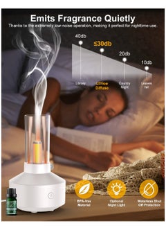Excefore Essential Oil Diffuser, Ultrasonic Diffusers for Essential Oils, Silent Aromatherapy Mini Humidifier with Mood Light, Cool Mist Diffuser with Waterless Auto Shut-Off Protection for Home, Office  - Image 3
