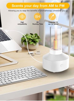 Excefore Essential Oil Diffuser, Ultrasonic Diffusers for Essential Oils, Silent Aromatherapy Mini Humidifier with Mood Light, Cool Mist Diffuser with Waterless Auto Shut-Off Protection for Home, Office  - Image 4