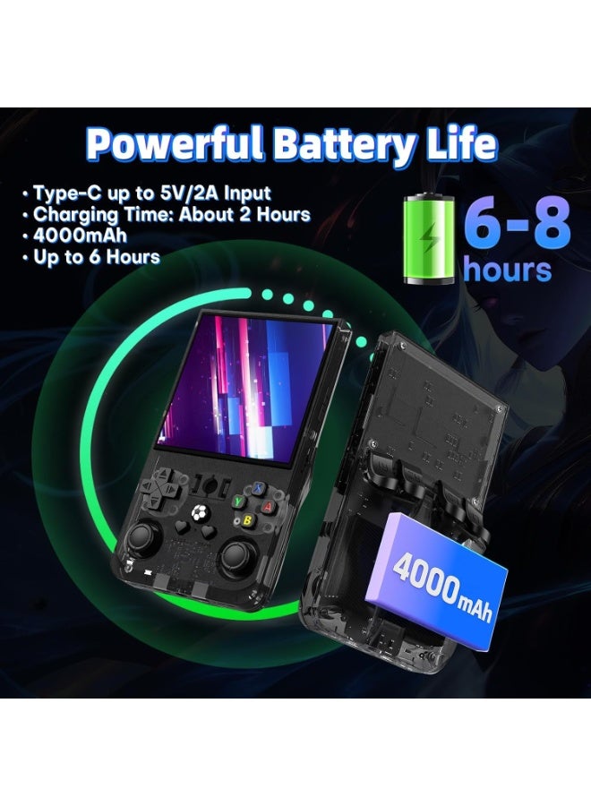 ELTRAZONE R36MAX Retro Gaming Console – Handheld Pocket Arcade with 4.0” IPS Screen, Open Source Linux, 4000mAh Battery, 64GB TF Card, Over 20,000 Games, Black - Image 2