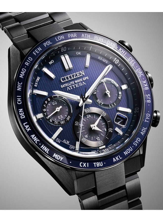 Attesa GPS Satellite Wave Eco-Drive Men’s Watch CC4059-64L, 44.6 mm