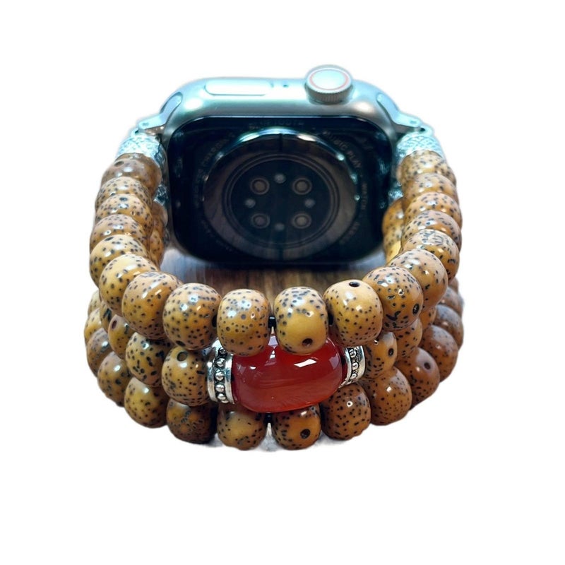 Adjustable Bracelet Strap Smartwatch Band Compatible with Apple Watch with Fit Replacement Strap Black in Resin - Image 3