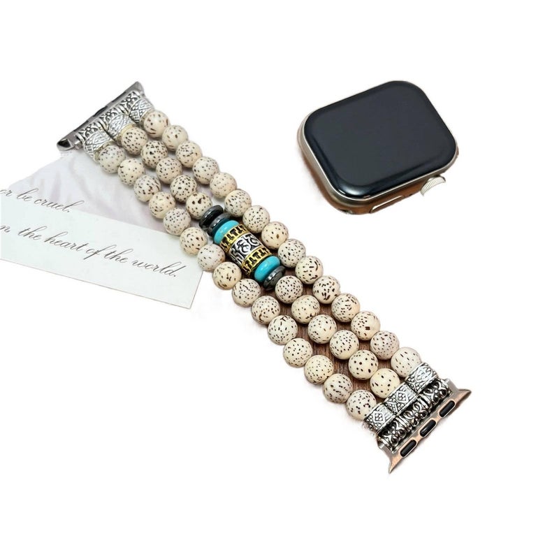 Adjustable Bracelet Strap Smartwatch Band Compatible with Apple Watch with Fit Replacement Strap Black in Resin - Image 1