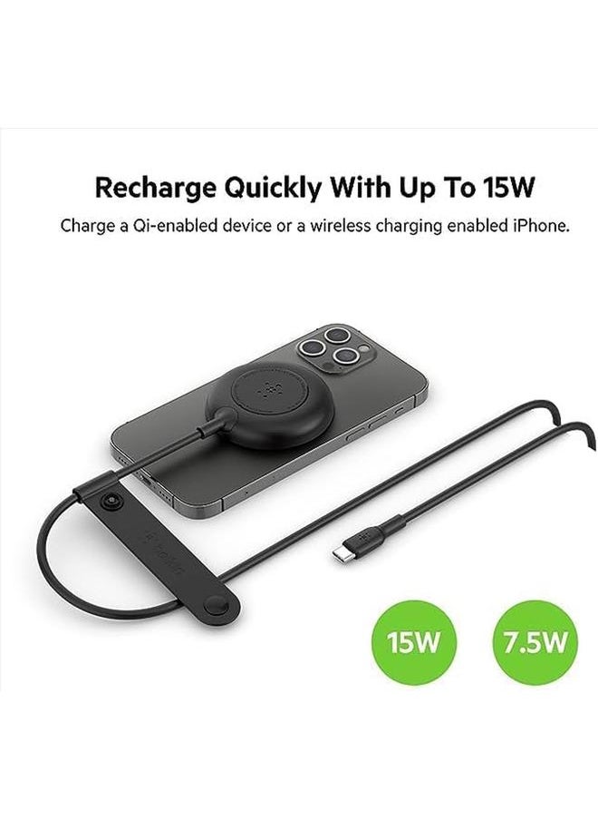 Generic - Magsafe Charger Magnetic Wireless Phone Charging Pad For Iphone 14 13 And 12 Series And Other Magsafe Enabled Devices Power Adapter Not Included Black - Image 1