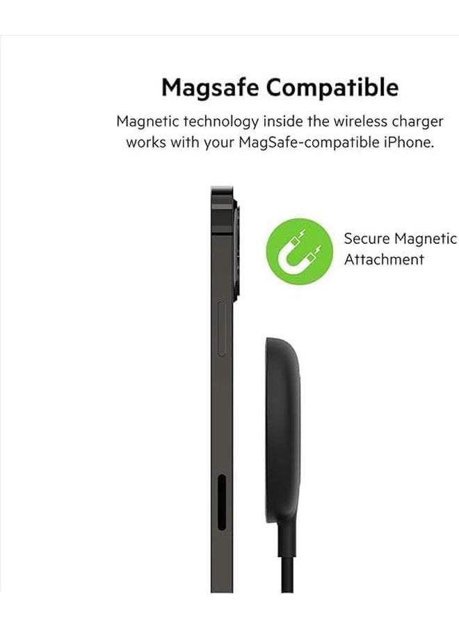 Generic - Magsafe Charger Magnetic Wireless Phone Charging Pad For Iphone 14 13 And 12 Series And Other Magsafe Enabled Devices Power Adapter Not Included Black - Image 1