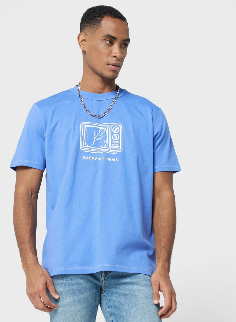 BOSS Graphic Crew Neck T-Shirt