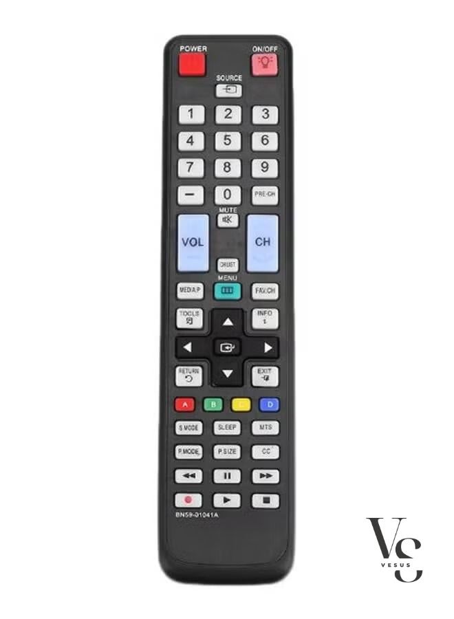 vesus Remote Control For Samsung TV LN46C630K1F LN46D610M4F-BN59-01041A Black