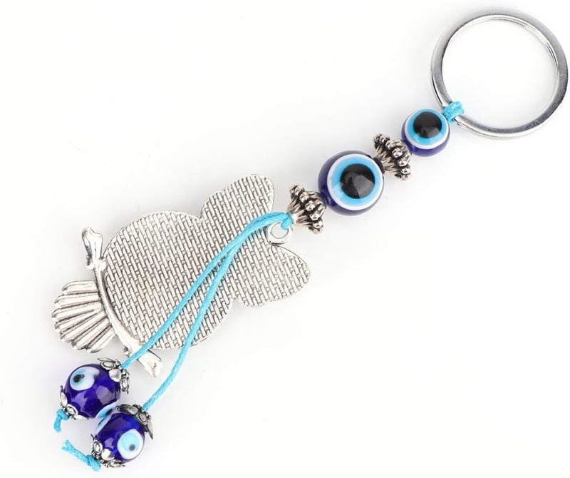 klarako Evil Eye Owl,Blue Evil Eye Owl Keychain Key Ring Home Decor Turkish Glass Amulet Charm Pendant Blessing Gift - Image 5