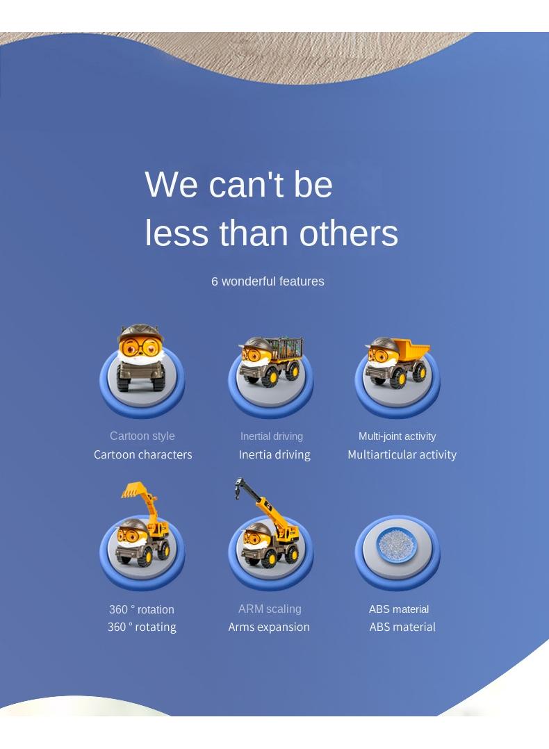 Y&D Simulation Of Children's Fall-resistant Engineering Cement Mixer Truck Model Toy - Image 4