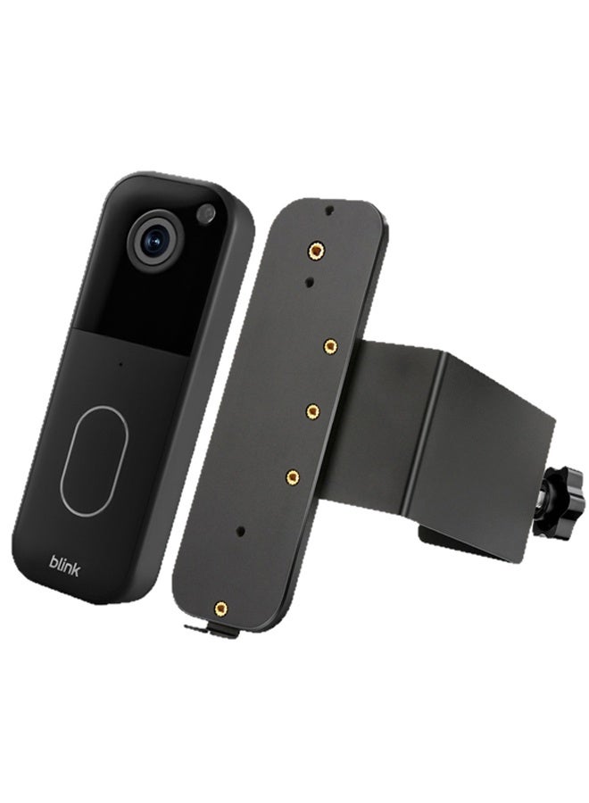 HOMESTAR Blink Doorbell Mount, Adhesive Mounting Bracket for Blink Video Doorbell, No Drilling Door Mount, Accessories for Blink Home Security System ,Blink Doorbell is NOT Included (Black) - Image 1