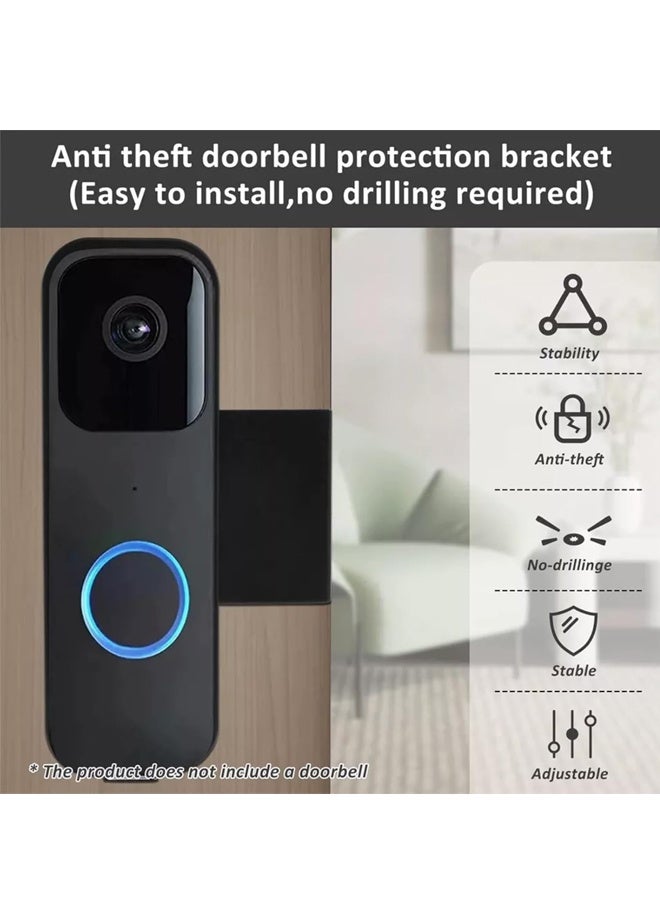 HOMESTAR Blink Doorbell Mount, Adhesive Mounting Bracket for Blink Video Doorbell, No Drilling Door Mount, Accessories for Blink Home Security System ,Blink Doorbell is NOT Included (Black) - Image 4