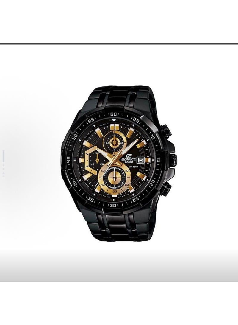 EDIFICE Casio classic three-eye waterproof watch with quartz movement and steel strap - Image 1