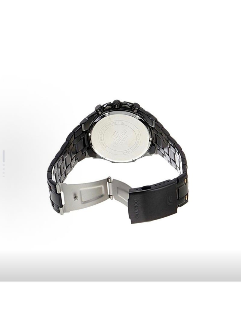 EDIFICE Casio classic three-eye waterproof watch with quartz movement and steel strap - Image 2