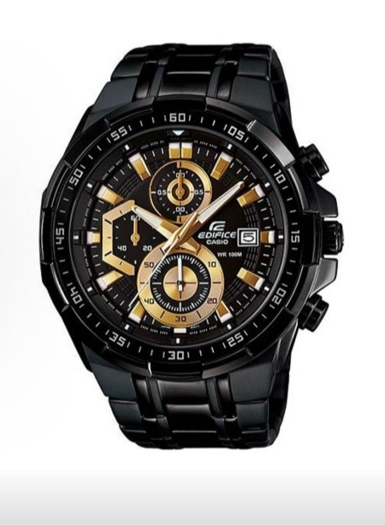 CASIO EDIFICE Casio classic three-eye waterproof watch with quartz movement and steel strap - Image 1