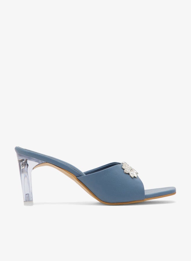 Pink Step High Heeled Sandal With Bow - Image 1