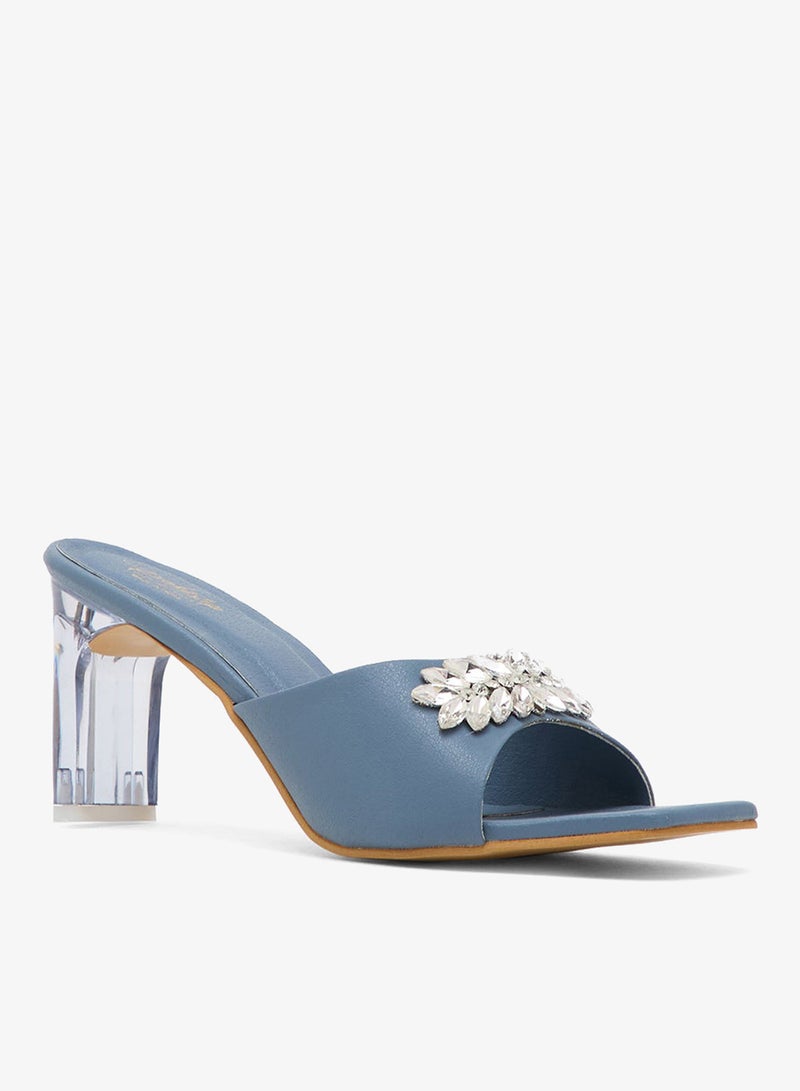 Pink Step High Heeled Sandal With Bow - Image 3