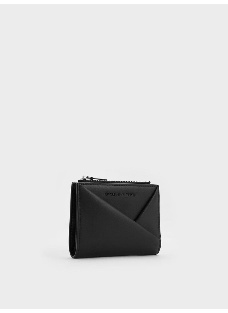 Charles & Keith CHARLES & KEITH Midori Geometric Top-Zip Wallet for Women - Black  - Image 5