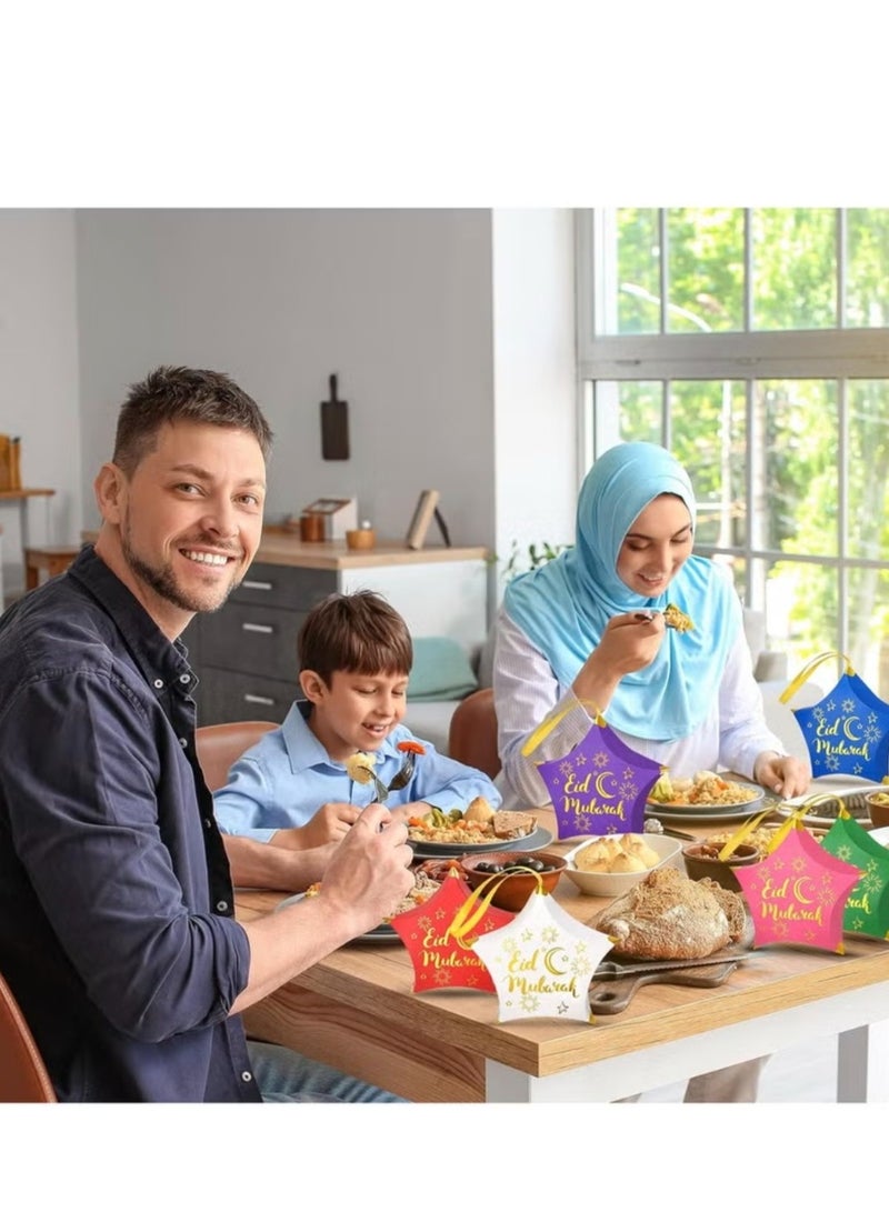 36 Pieces Decorative Star Shape Gift Boxes For Eid Mubarak Ramadan Party Decoration Snack Chocolate Candy Cookie Gifts Wrapping Bags - Image 5