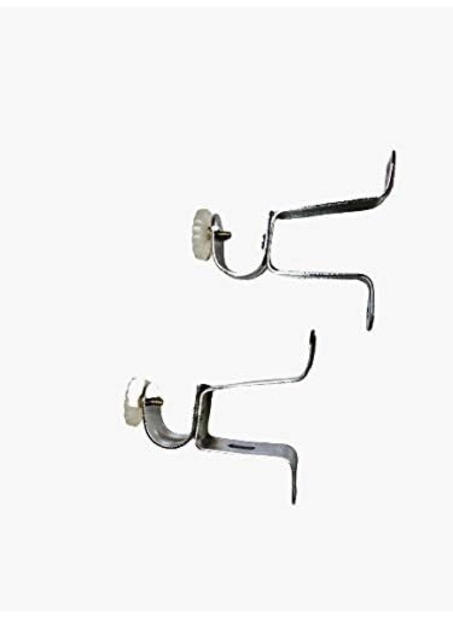 NJM Curtain Rod Holders Wall Brackets with Adjustable Knob 2 Pieces - Image 3
