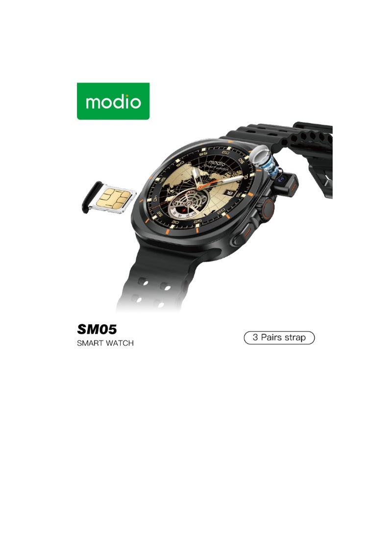 Modio Smart Watch SM05 with 3 Straps - Image 1