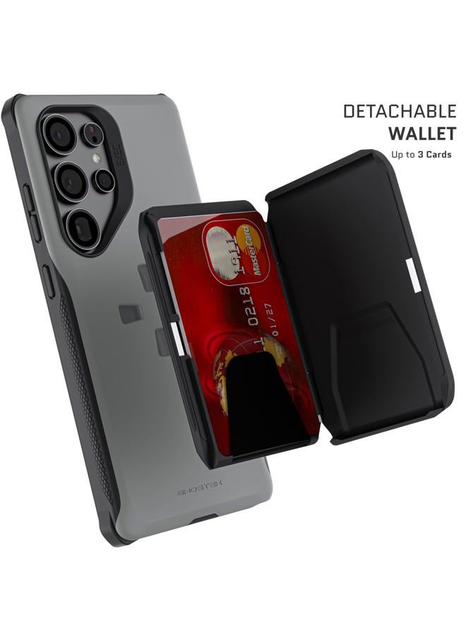 GHOSTEK Exec Samsung Galaxy S25 Ultra Case Wallet with Detachable Magnetic Card Holder, Compatible with MagSafe Accessories Designed for 2025 S25Ultra (6.9") (Black) - Image 3