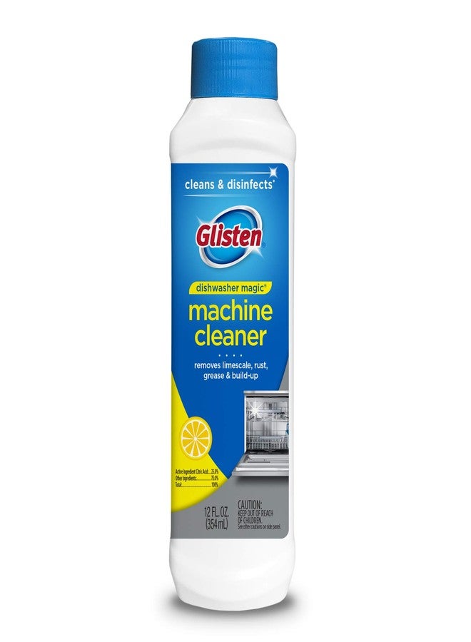 Glisten Summit Brands DM03N-SS Glisten Dishwasher Magic Machine Cleaner and Disinfectant, 12 Fl Oz Bottle, 2-Pack , White