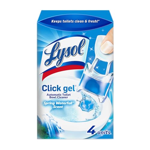 Lysol Click Gel Automatic Toilet Bowl Cleaner Gel Toilet Bowl Cleaner for Cleaning and Refreshing Ocean Fresh 6 Applicators per Pack - Image 1